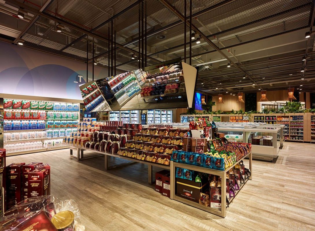 People experience new ways to shopping in the Carlo Ratti-designed Supermarket opens in Italy