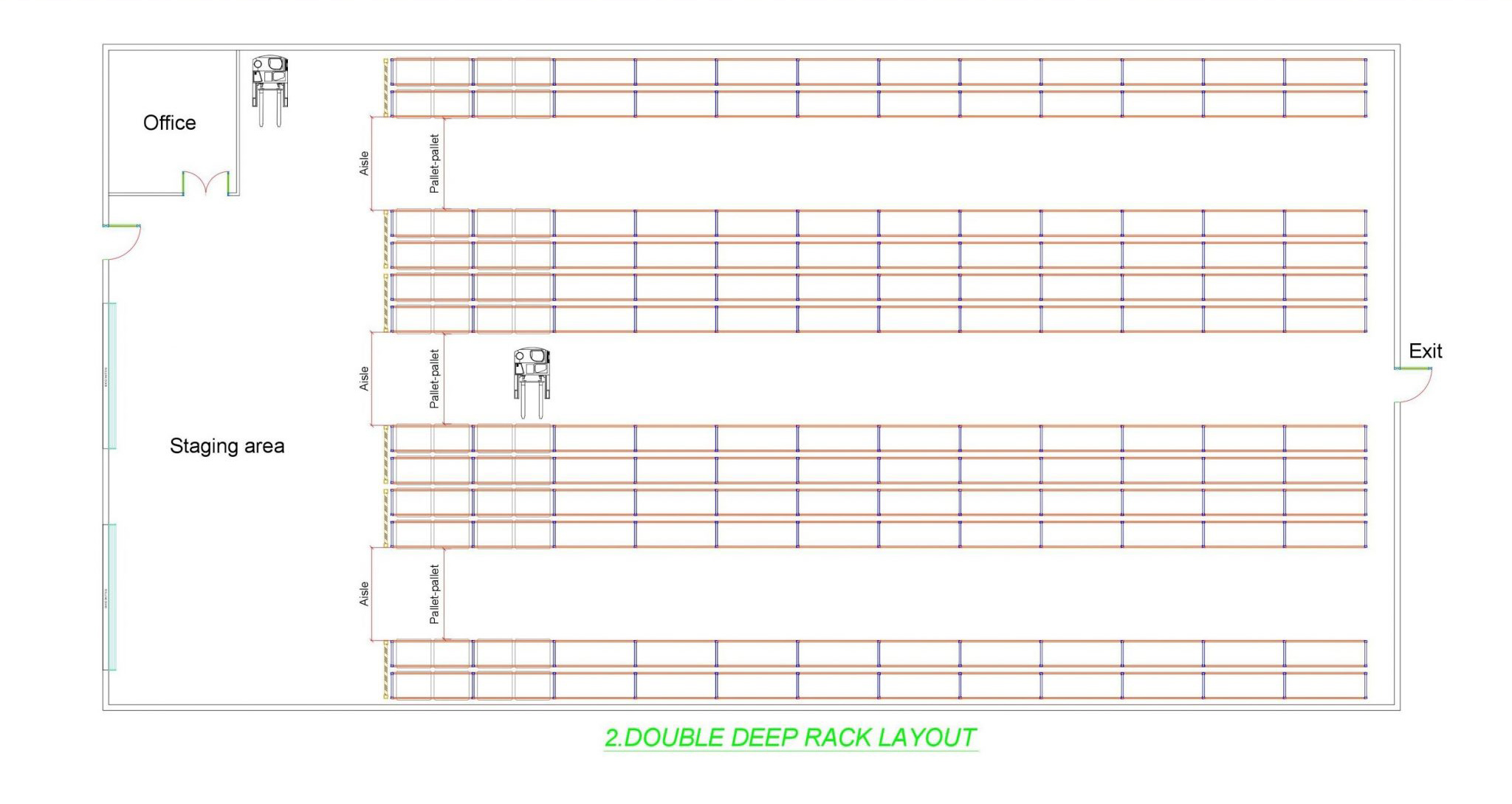 Layout Racking 2d Design, construction, and installation of Double Deep racking in Dong ...