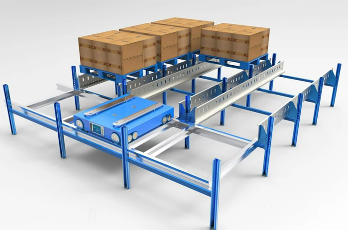 Short Conveyor Shuttle Rack Shuttle Cart Cold Rack | VietPOS Rack