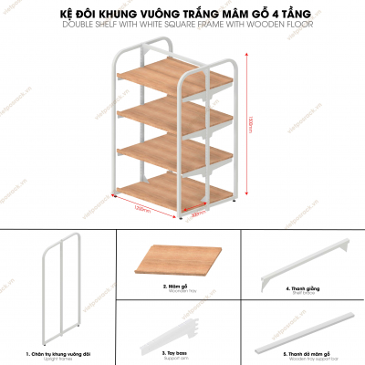 Kệ siêu thị khung vuông - Việt POS Rack