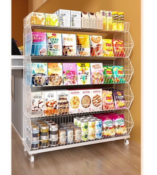 Why Basket Shelves with Wheels Are Popular in Supermarkets & Retail ...