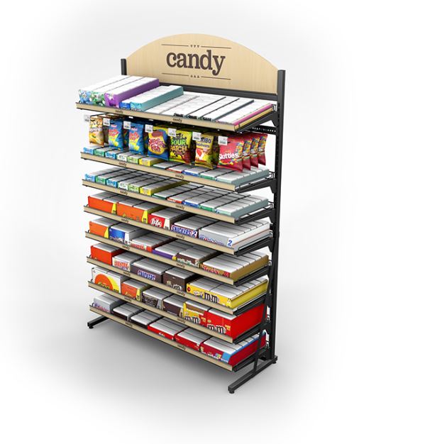 Metal and Wood Candy Display Shelves