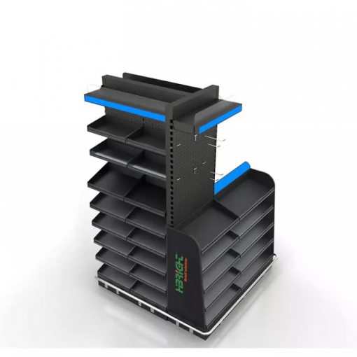 Checkout Counter with Display Shelf – VietPos Rack Model HBE-SR-CC-01