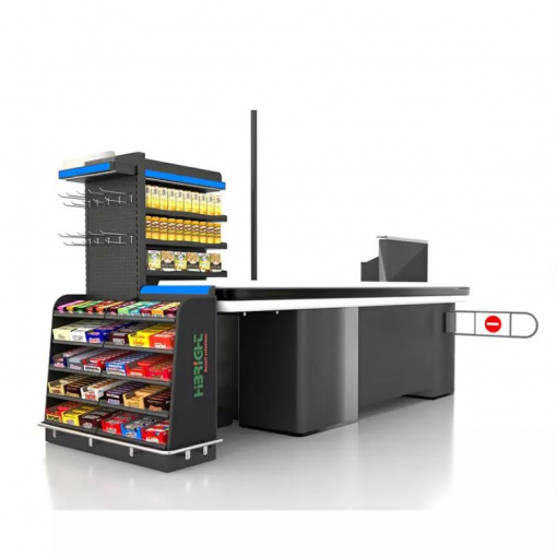 Checkout Counter with Display Shel