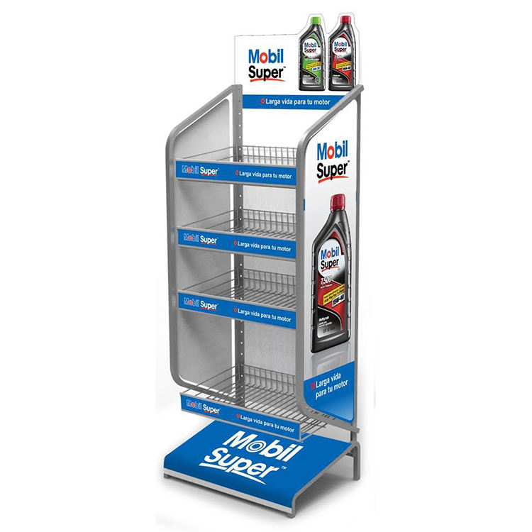 4-Tier Lubricating Oil Display Rack – Model VPR-DR-04T