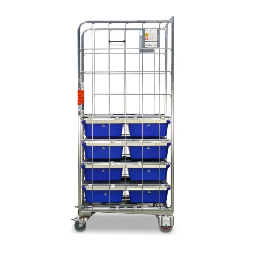 Kệ Lồng Di Động Kanban – 8 Ngăn Kéo – Model VPR-RC-K8D