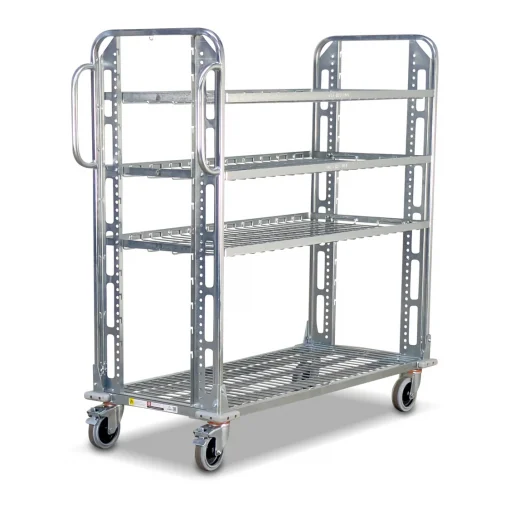 Xe Đẩy Kho 3 Kệ Điều Chỉnh – Model VPR-TT-3AS