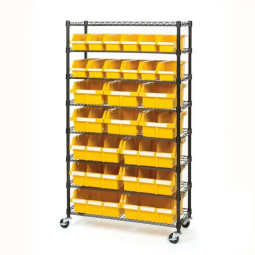 Yellow Polypropylene Storage Bins & Dividers Set for Indu...
